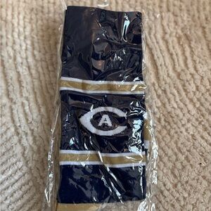 Navy and Gold UC Davis Striped Socks